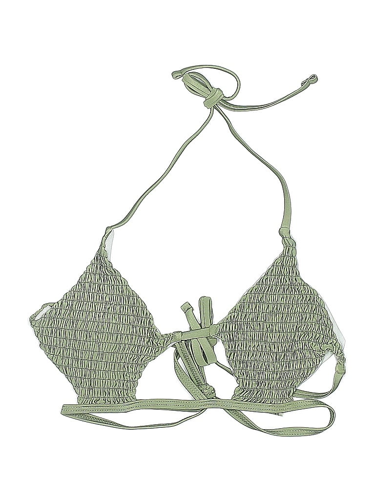 Pre-owned Unbranded Swimsuit Top Green Swimwear