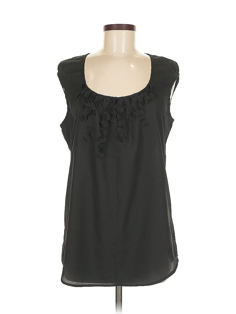 Pre-owned Christopher & Banks Sleeveless Blouse In Black