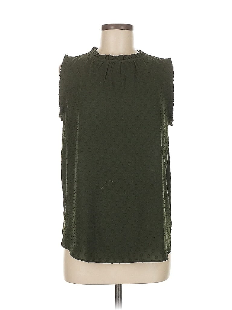 Pre-owned Ann Taylor Loft Sleeveless Blouse In Green