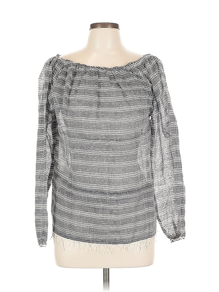 Pre-owned Lemlem Long Sleeve Blouse In Gray