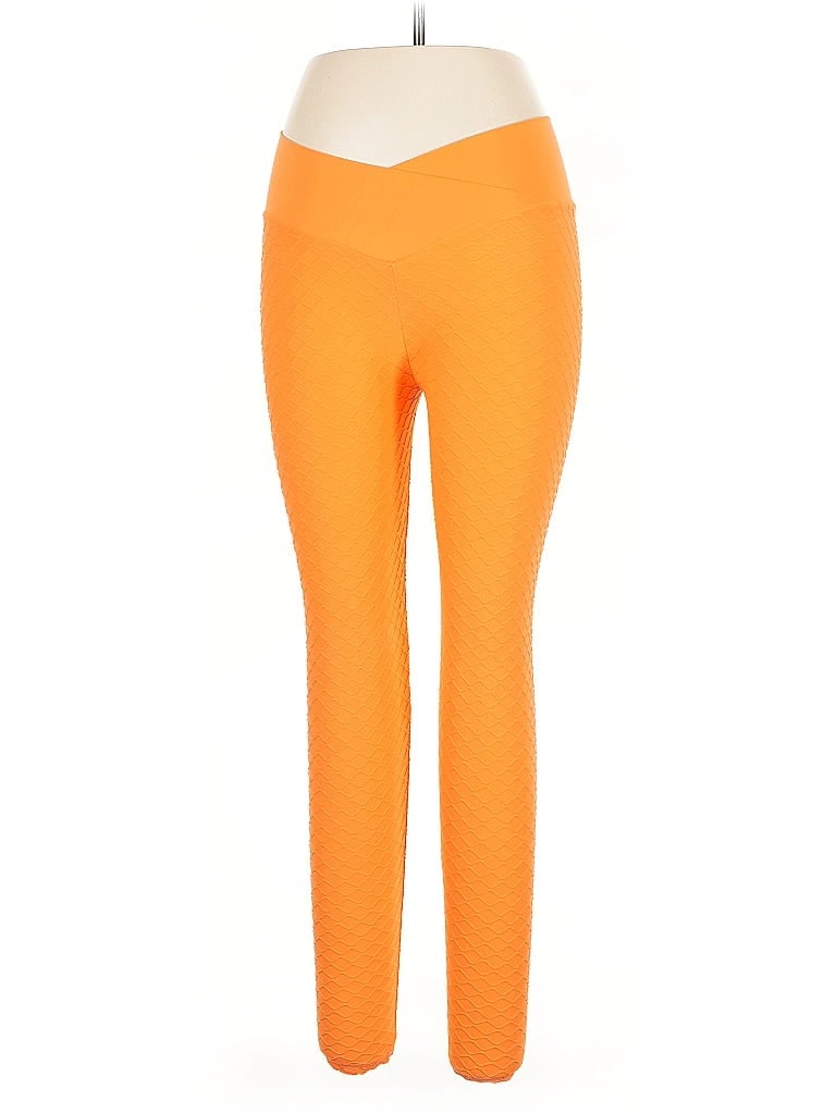 Pre-owned Assorted Brands Active Pants In Orange