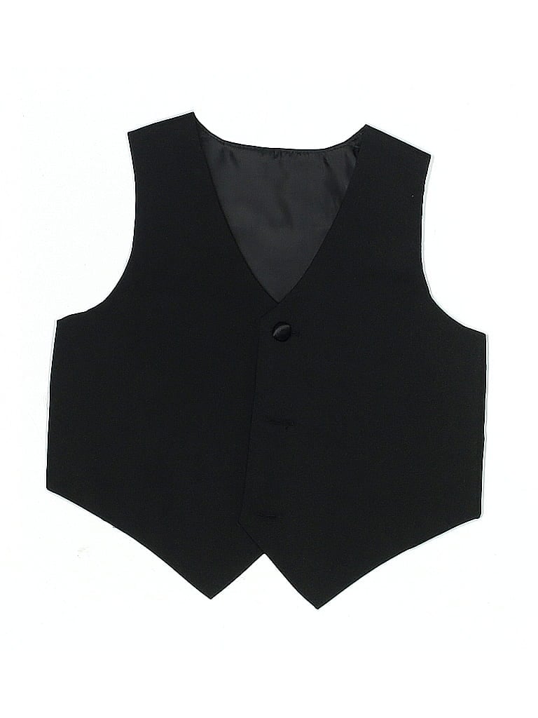 Pre-owned Unbranded Kids' Tuxedo Vest In Black