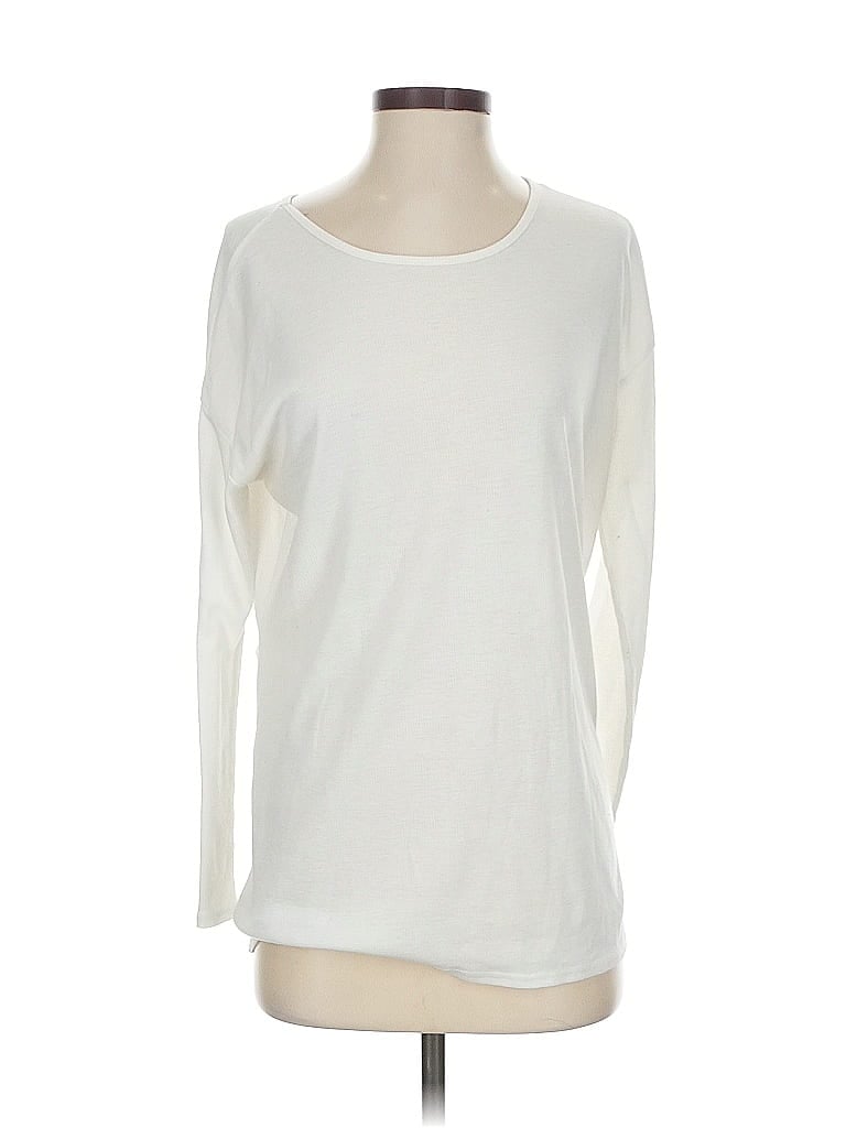 Pre-owned She + Sky 3/4 Sleeve T-shirt In White