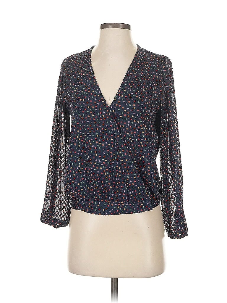 Pre-owned Madewell 3/4 Sleeve Blouse In Black