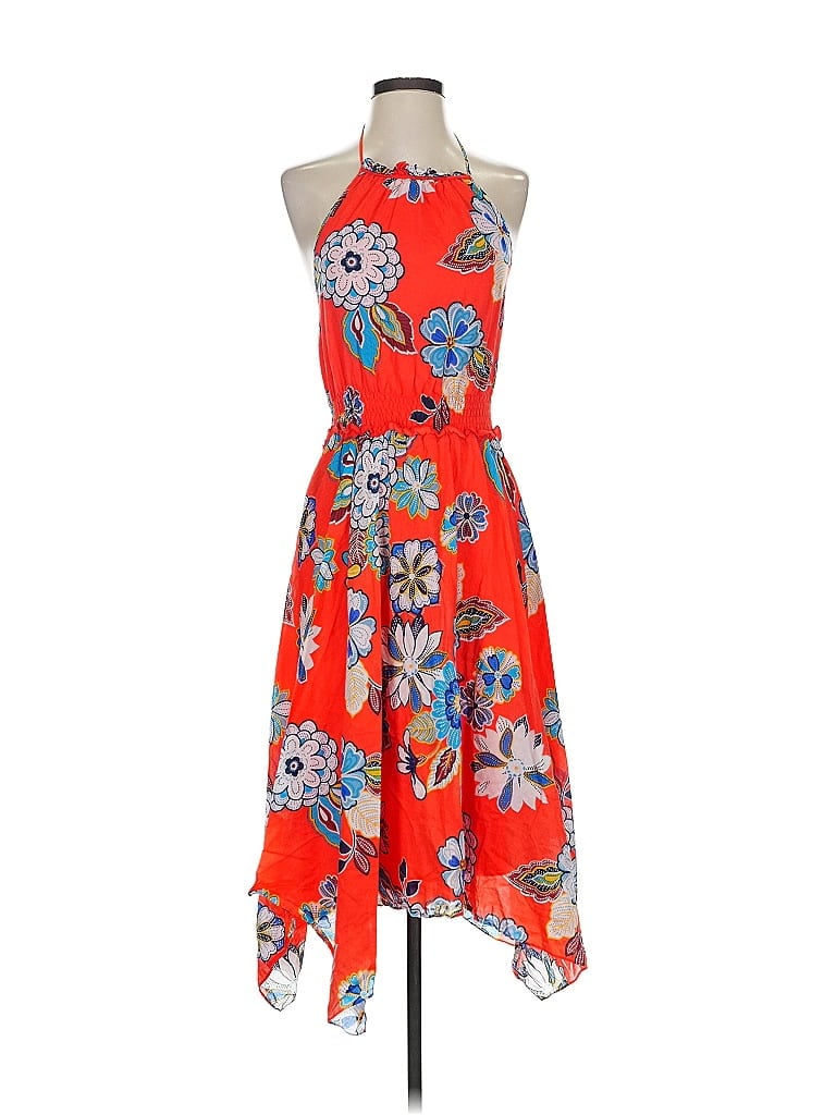 Pre-owned Josie Natori Cocktail Dress In Orange