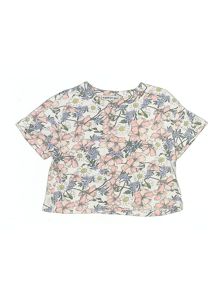 Pre-owned Madden Girl Kids' Short Sleeve T-shirt In White