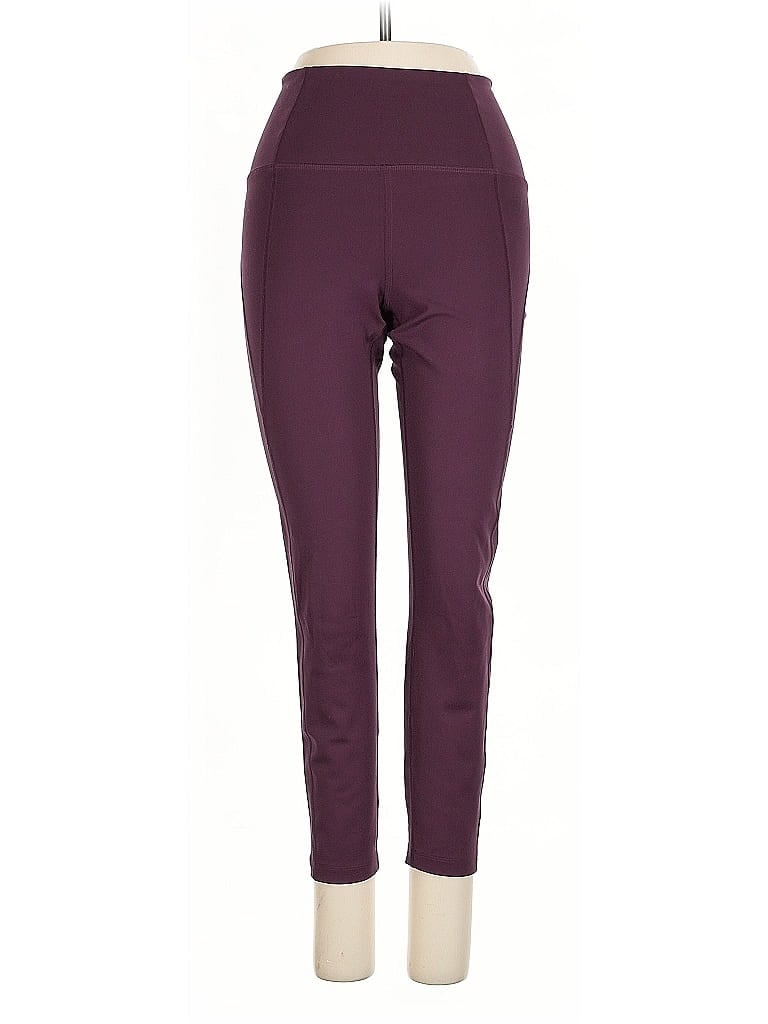 Pre-owned Girlfriend Collective Active Pants In Burgundy