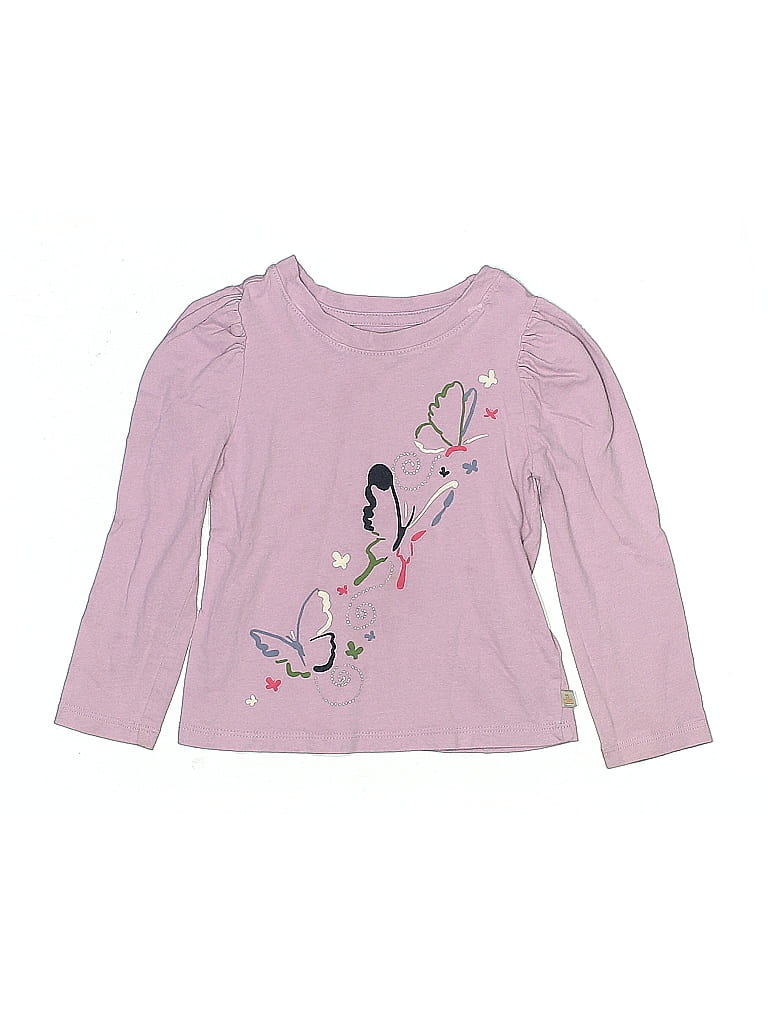 Pre-owned Baby Gap Kids' Long Sleeve T-shirt In Purple