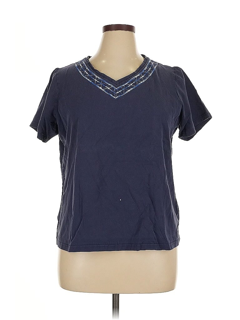 D&Co. Blue Short Sleeve T-Shirt Size 1X - photo 1