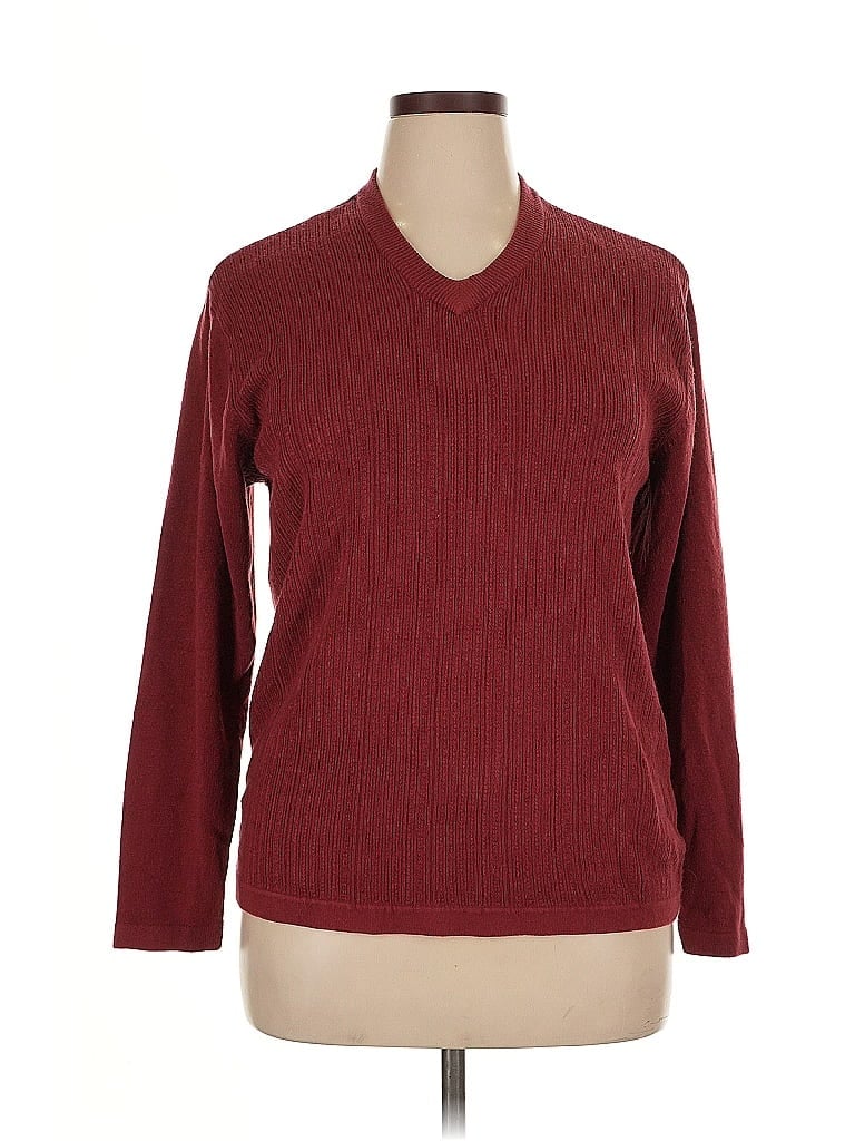 Pre-owned Assorted Brands Pullover Sweater In Burgundy