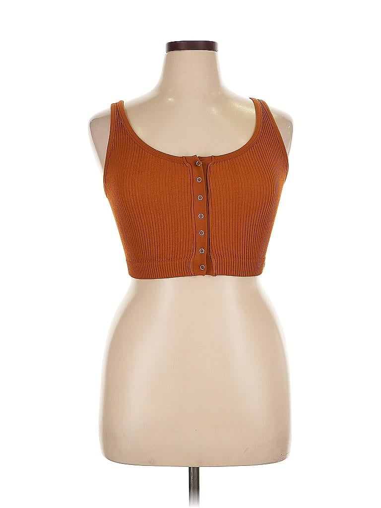 Pre-owned Aerie Tank Top Brown Strapless Neckline Tops