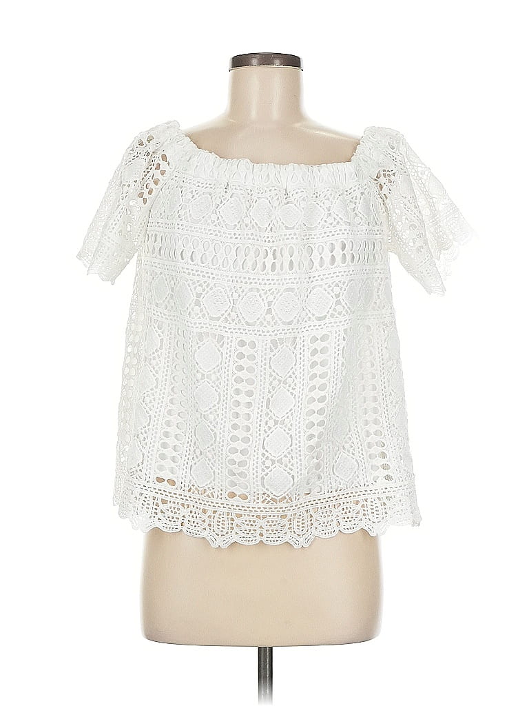 Pre-owned Sunday In Brooklyn Short Sleeve Blouse In White