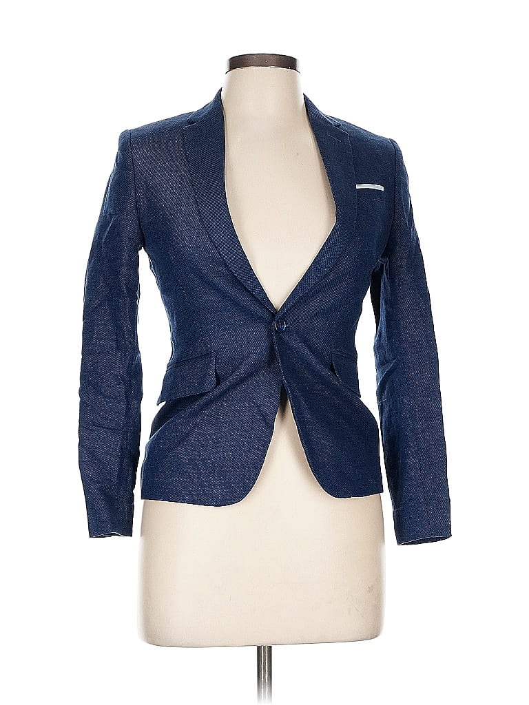 Pre-owned H&m Blazer Jacket In Blue