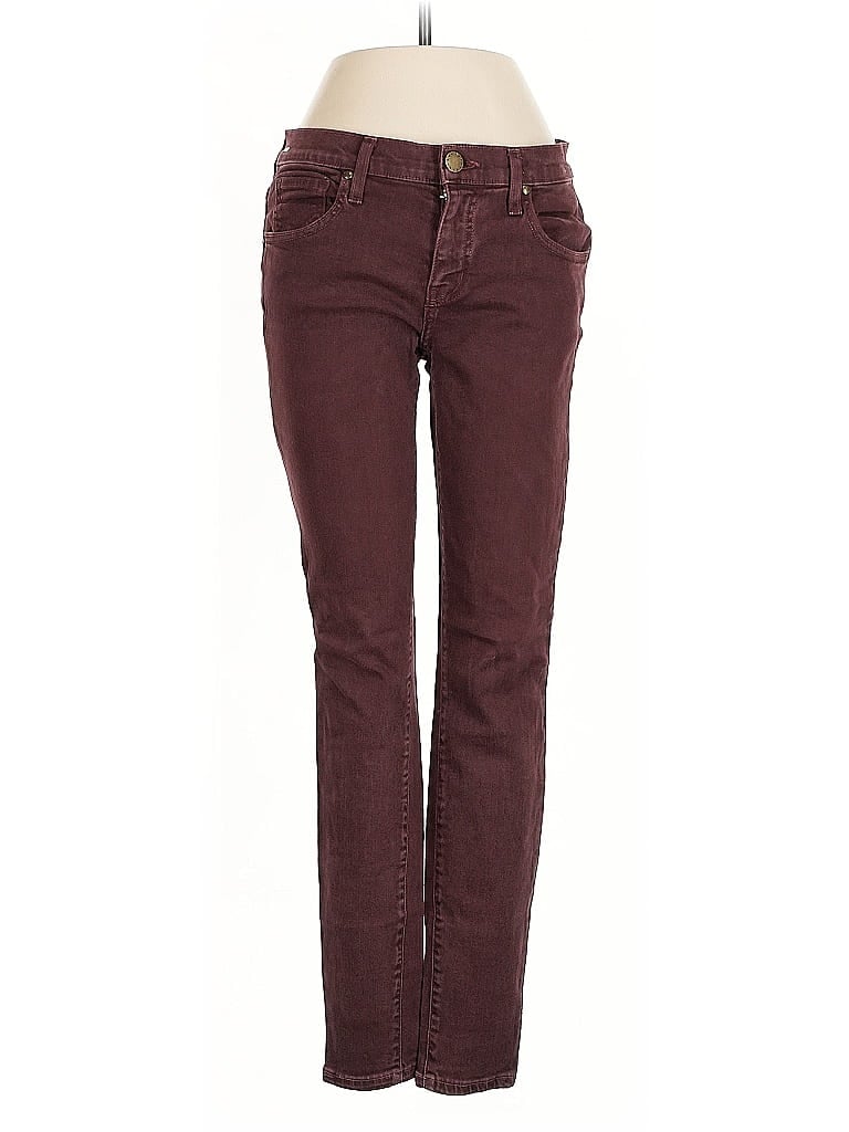 Pre-owned The Great Jeans In Burgundy