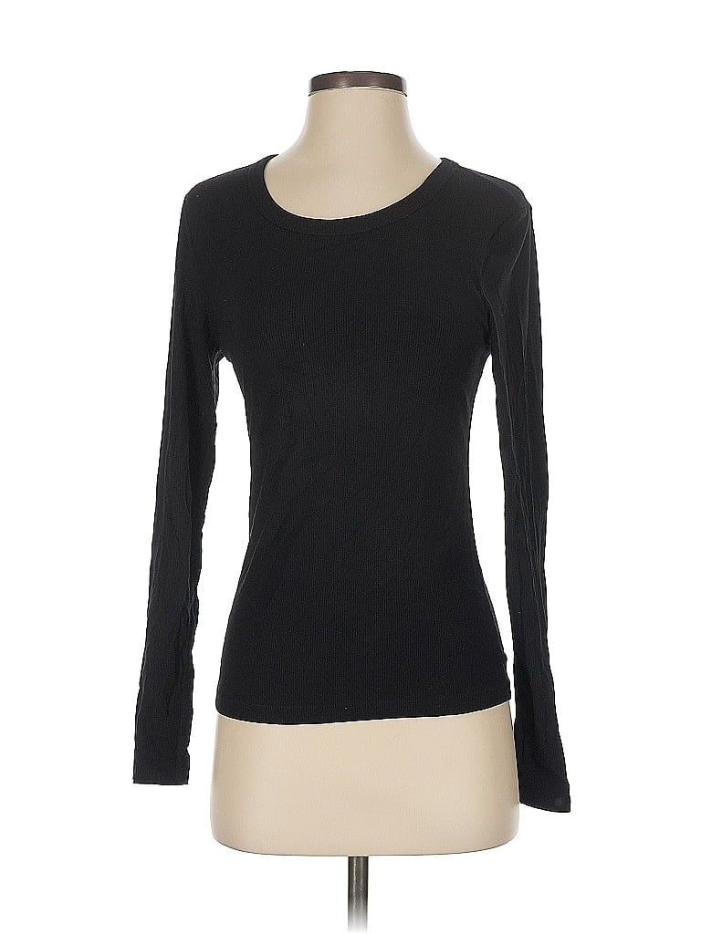 Pre-owned Unbranded Long Sleeve T-shirt In Black