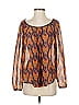 Blu Pepper 100% Polyester Orange Long Sleeve Blouse Size S - photo 1