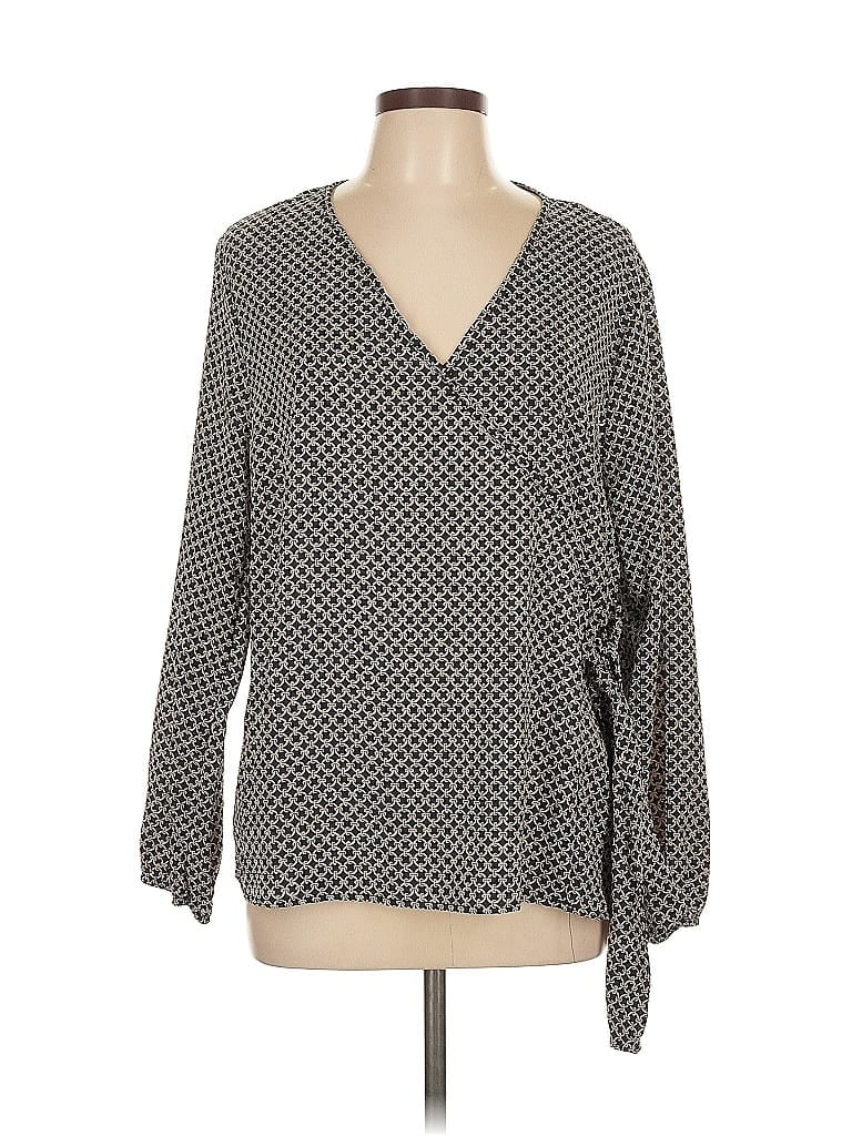 DOWNEAST Pre-owned 3/4 Sleeve Blouse In Gray