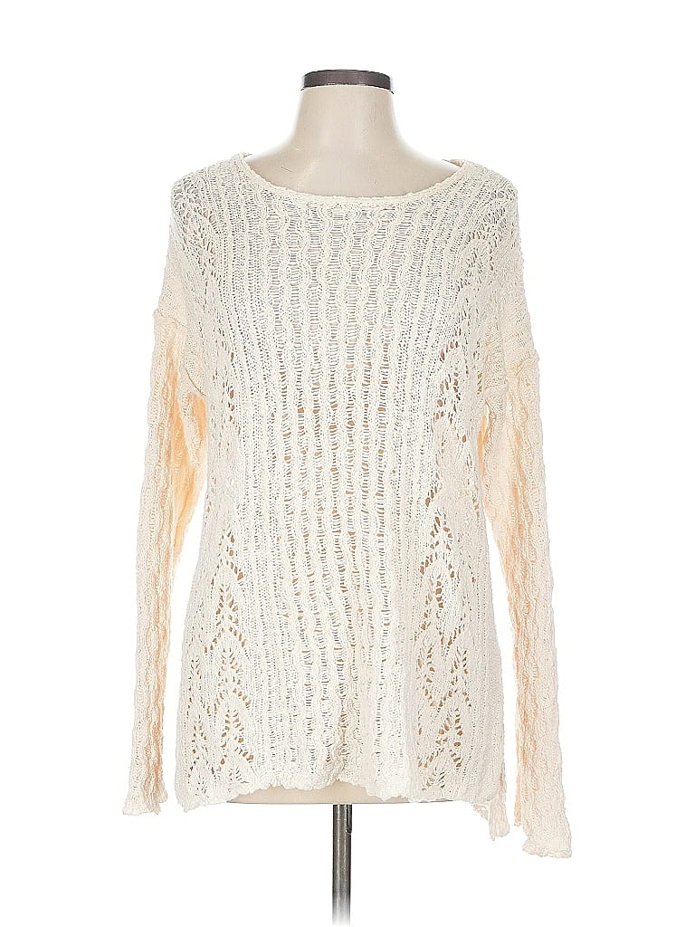 Pre-owned Billabong Pullover Sweater In White