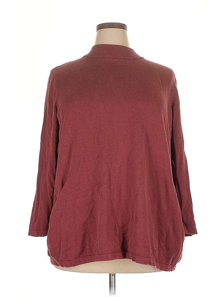 Pre-owned Joan Rivers Turtleneck Sweater In Burgundy