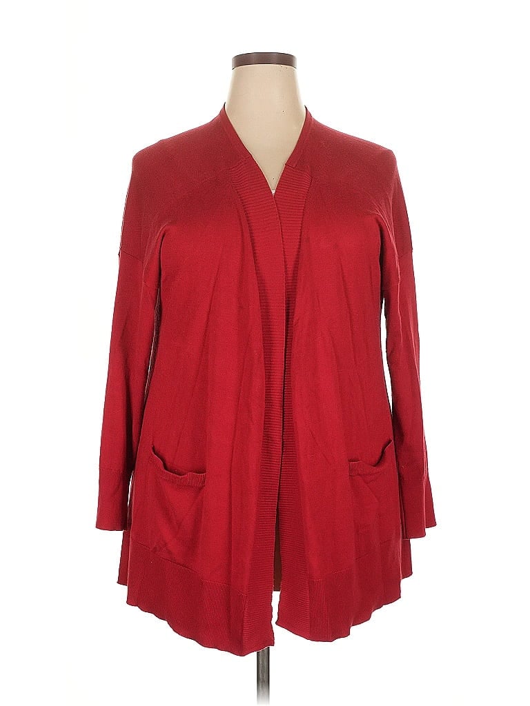 Terra & Sky Red Cardigan Size 2X - photo 1