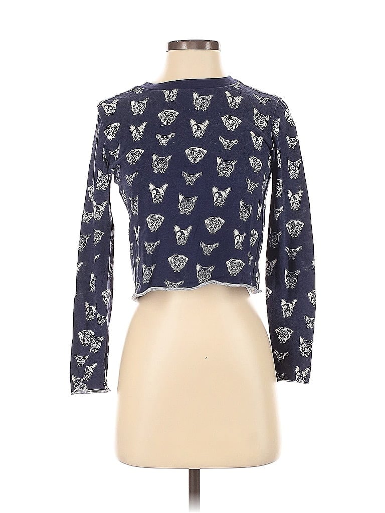 Pre-owned Maeve By Anthropologie Long Sleeve T-shirt In Blue