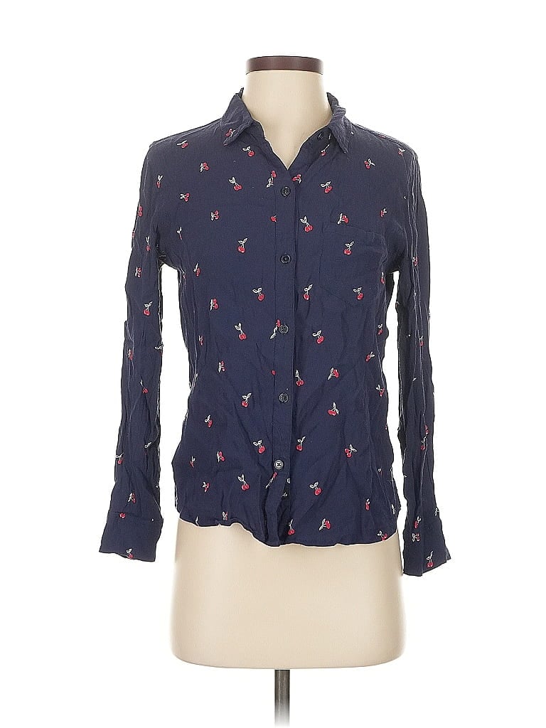 Pre-owned Rails Long Sleeve Button Down Shirt In Blue