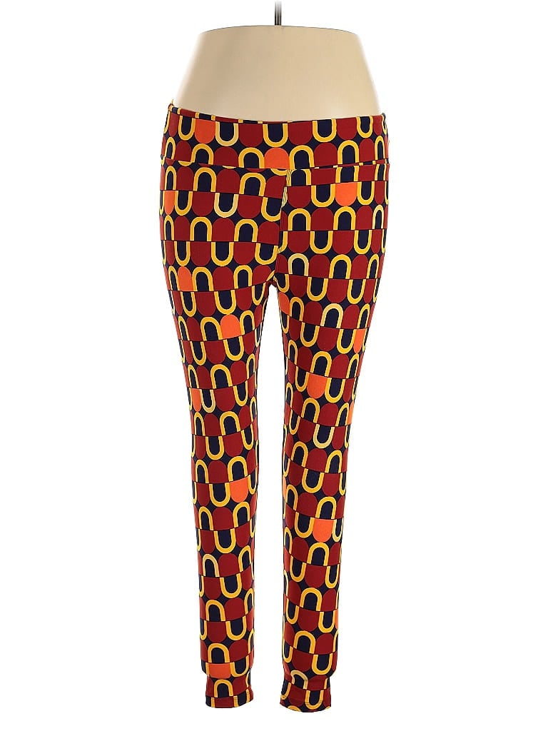 Pre-owned Lularoe Active Pants In Orange