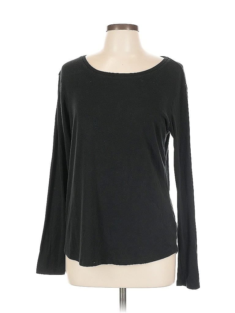 Pre-owned Eddie Bauer Long Sleeve T-shirt In Black