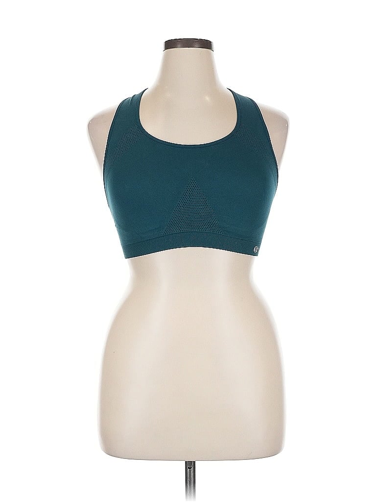 Pre-owned Marika Sport Tank Top Teal Halter Neckline Tops In Blue