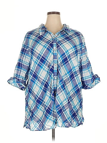 Liz & Me 3/4 Sleeve Button-Down Shirt (view 1)