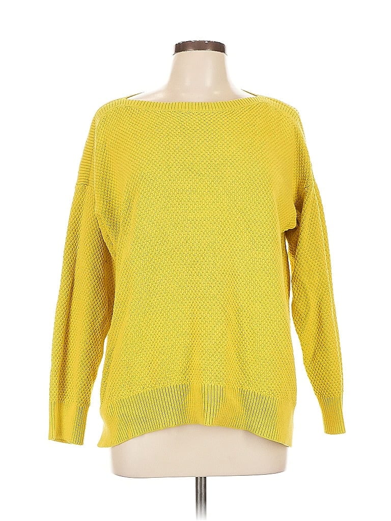 Pre-owned Ann Taylor Loft Pullover Sweater In Yellow