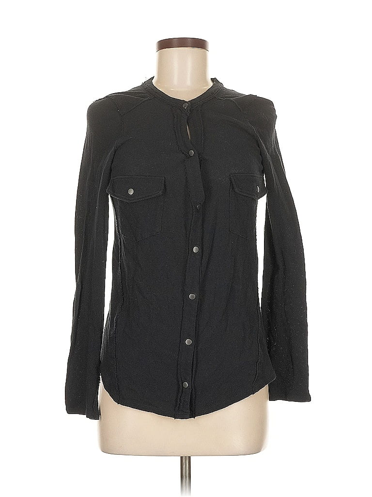 Pre-owned We The Free Long Sleeve Blouse In Black