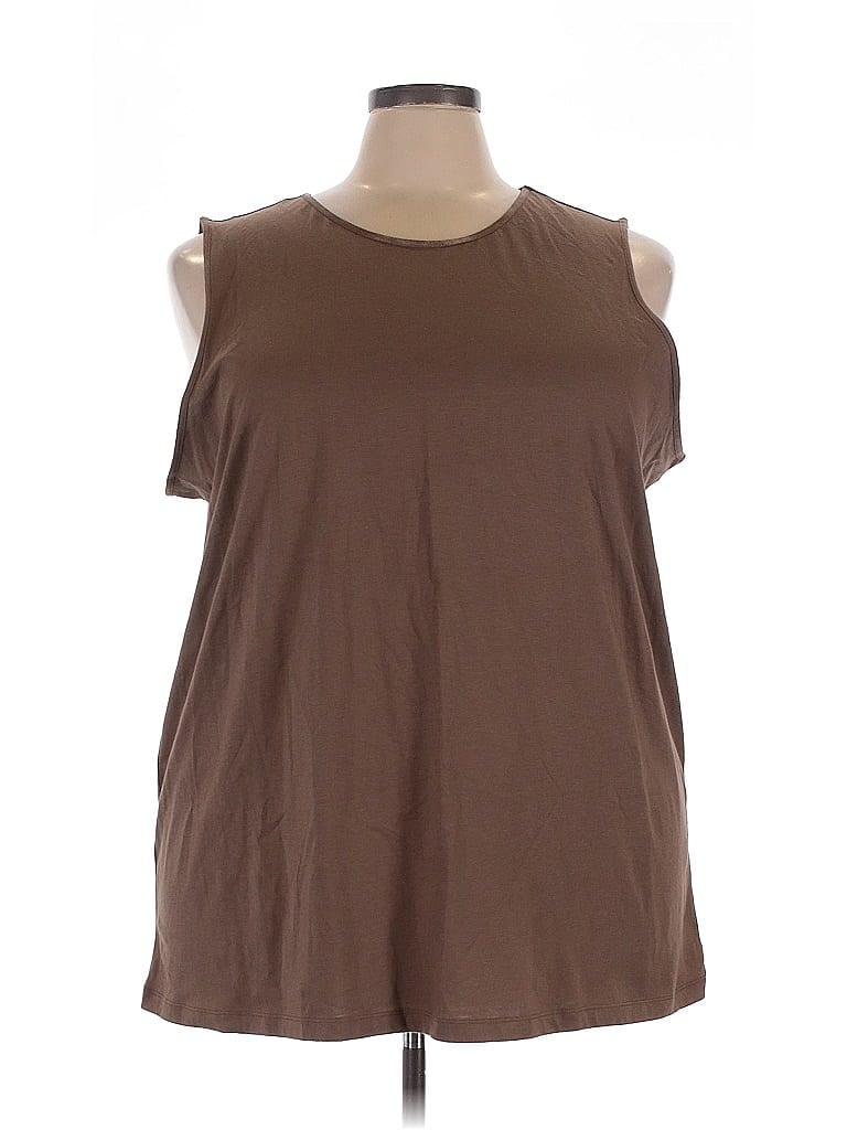 Pre-owned Cj Banks Sleeveless T-shirt In Brown