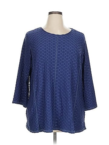 LOGO by Lori Goldstein 3/4 Sleeve Blouse (view 1)