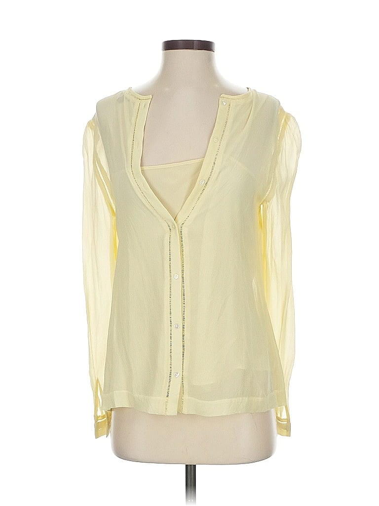 ANN TAYLOR Pre-owned Long Sleeve Blouse In Yellow