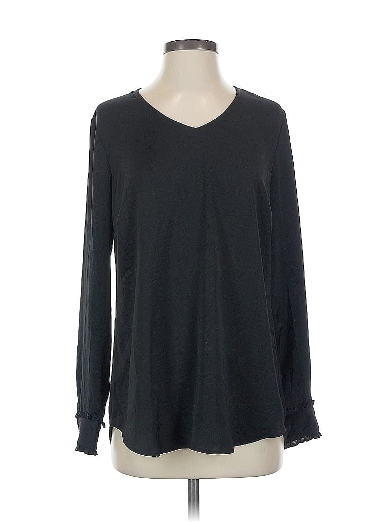 CABI Pre-owned Long Sleeve Blouse In Black