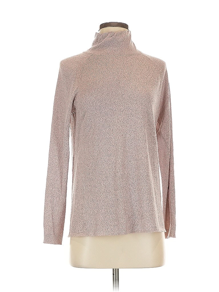 Pre-owned Nic + Zoe Turtleneck Sweater In Silver