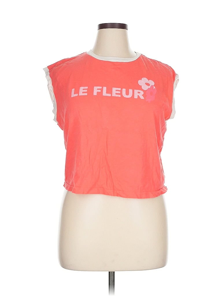Sundry 100% Cotton Orange Sleeveless T-Shirt Size XL - photo 1