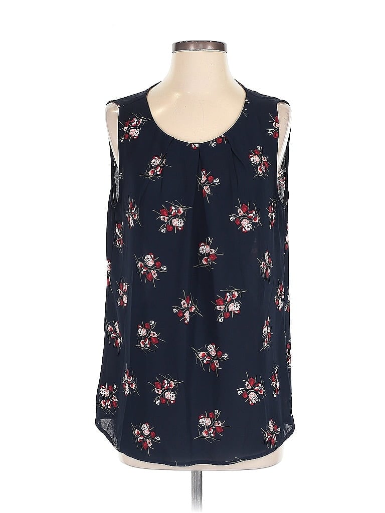 Pre-owned Ann Taylor Loft Outlet Sleeveless Blouse In Blue