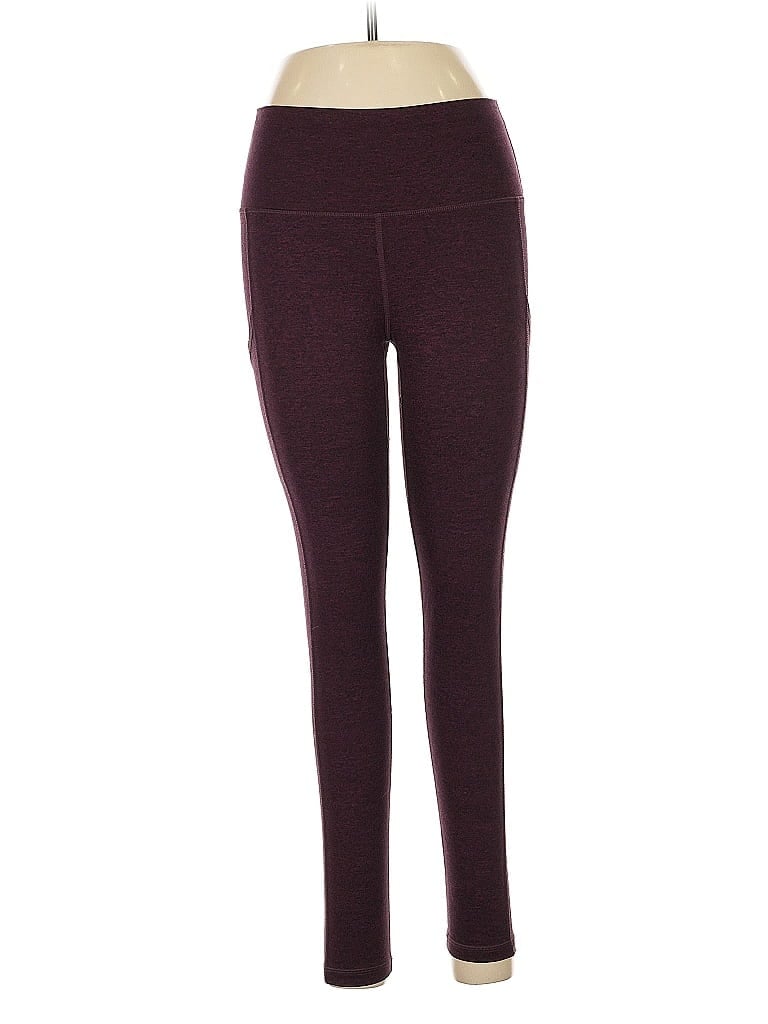 Pre-owned Aerie Active Pants In Burgundy