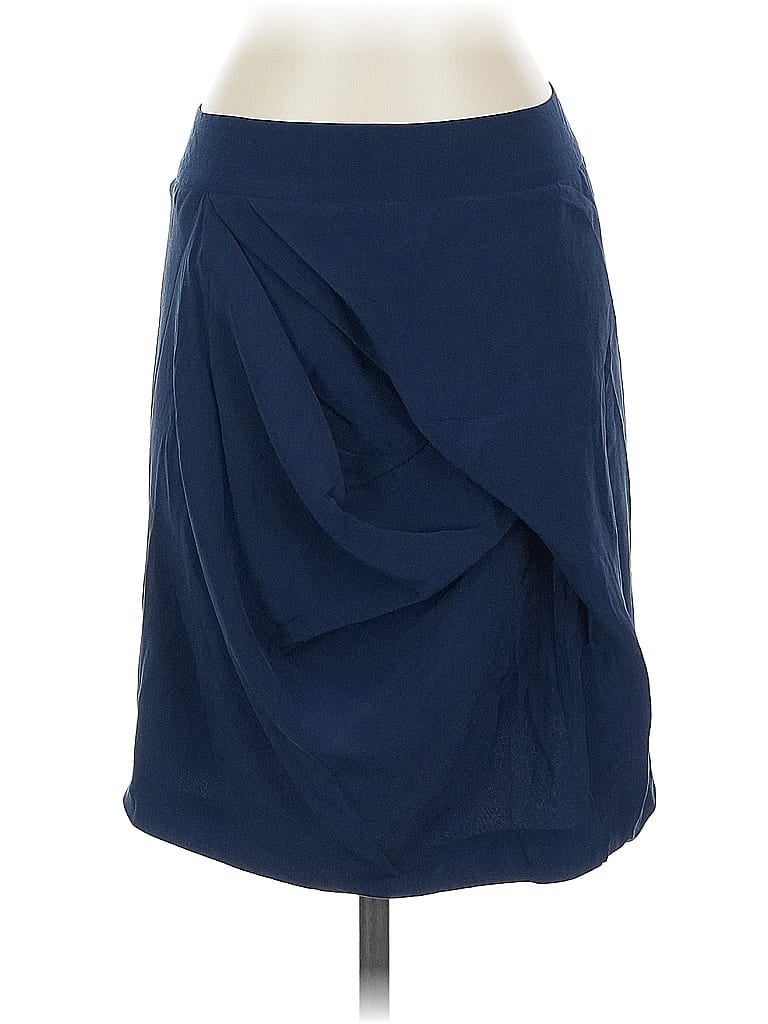 Pre-owned Mm Couture Silk Skirt In Blue