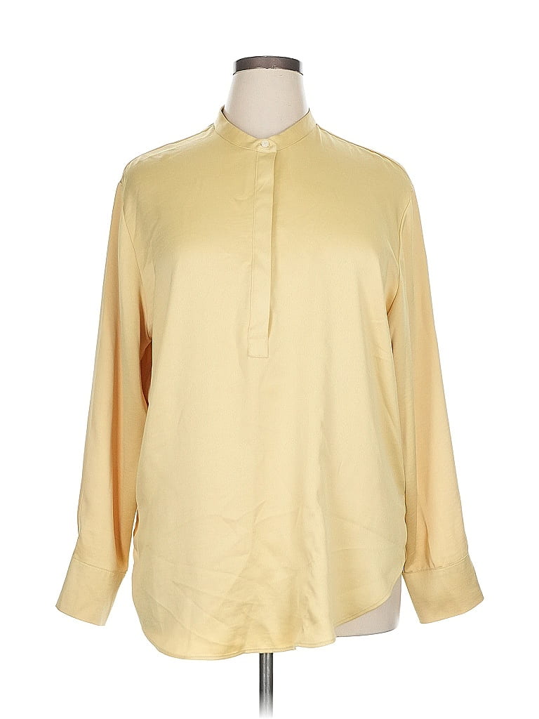 BANANA REPUBLIC Pre-owned Long Sleeve Blouse In Gold