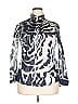 Max Volmary Animal Print Silver Blue Long Sleeve Blouse Size XL (estimated) - photo 1