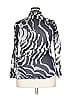 Max Volmary Animal Print Silver Blue Long Sleeve Blouse Size XL (estimated) - photo 2