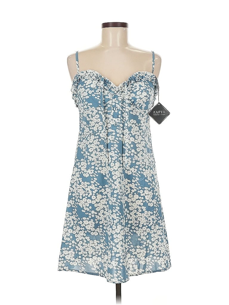 Pre-owned Zaful Casual Dress In Blue