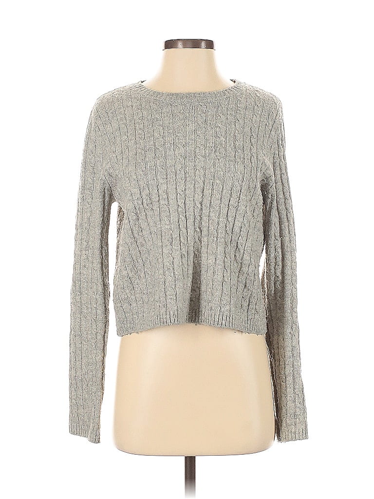 Pre-owned Mng Pullover Sweater In Gray