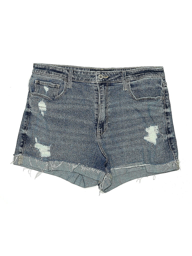 Pre-owned Hollister Denim Shorts In Blue