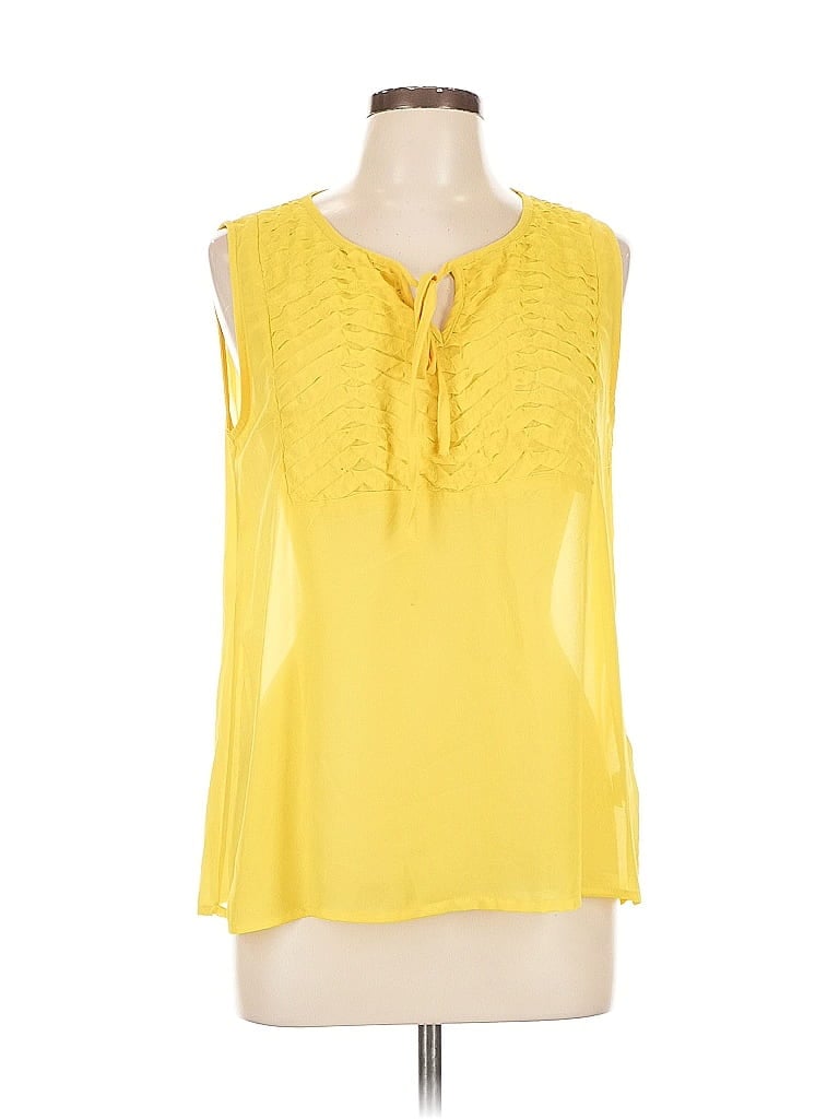COLLECTIVE CONCEPTS Pre-owned Sleeveless Blouse In Yellow