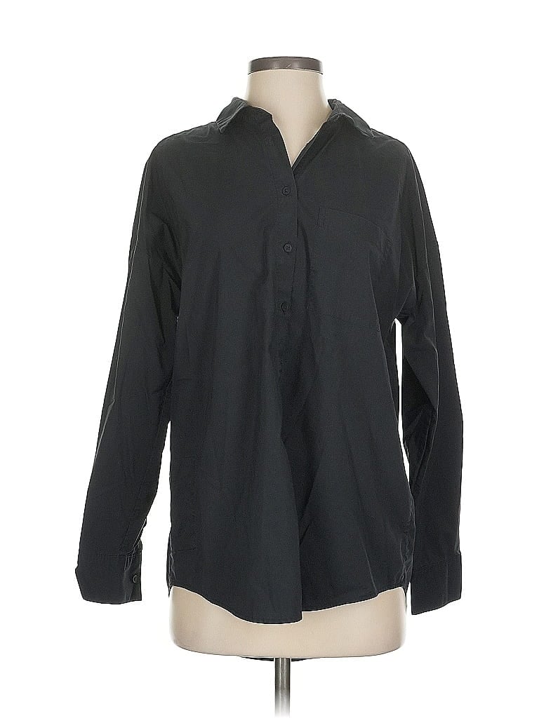 Pre-owned Br Standard Long Sleeve Button Down Shirt In Black