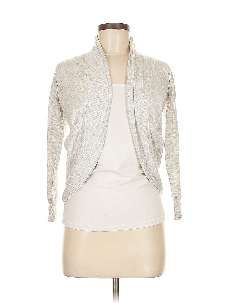 Pre-owned Athleta Cardigan Sweater In Silver